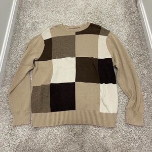 Brown and cream Dockers sweater